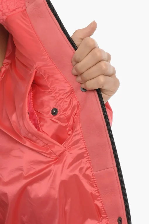 Fashion Piumino in Nylon SHASTA Con Dettagli in Pelliccia Donna Giubbotti