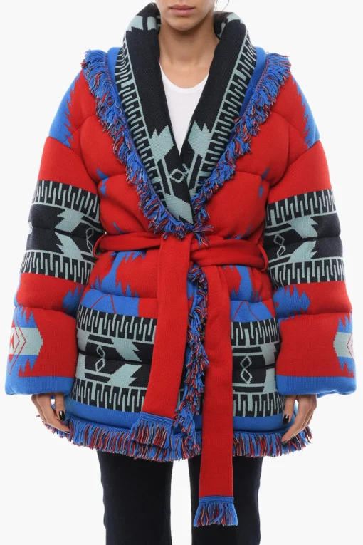Piumino Motivo Azteco Con Cintura>Alanui Hot