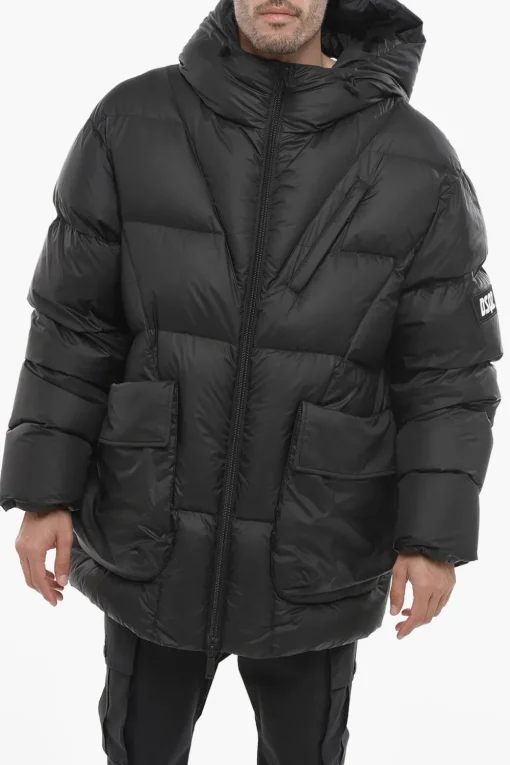 Sale Piumino Oversized con Tasche ad Aletta Uomo Giubbotti