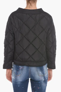 Online Piumino Trapuntato Cropped Fit con Maxi Bottoni Donna Giubbotti