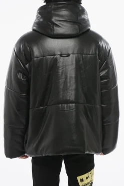 Sale Piumino Trapuntato in Pelle Uomo Giubbotti
