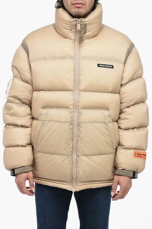 Piumino Trapuntato Logato con Dettagli a Contrasto>Heron Preston Hot