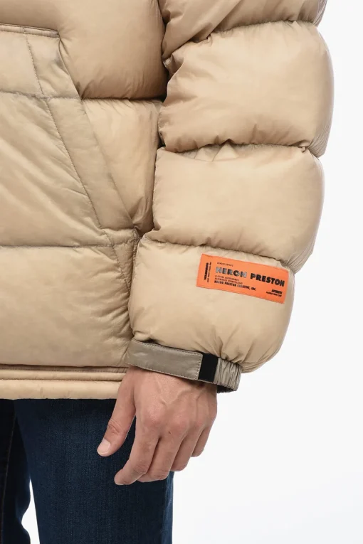 Piumino Trapuntato Logato con Dettagli a Contrasto>Heron Preston Hot