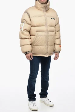 Piumino Trapuntato Logato con Dettagli a Contrasto></noscript>Heron Preston Hot