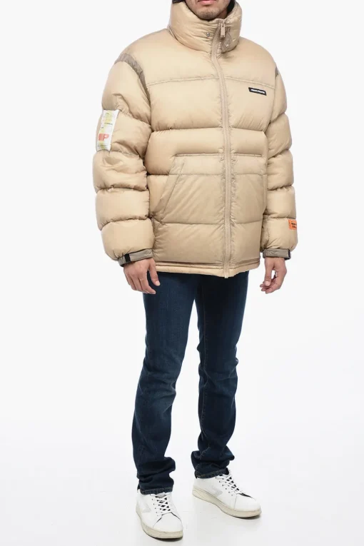 Piumino Trapuntato Logato con Dettagli a Contrasto>Heron Preston Hot