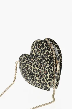 Sale Pochette a Forma di Cuore in Pelle Animalier Donna Pochette E Buste
