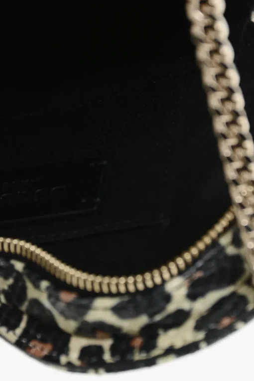 Sale Pochette a Forma di Cuore in Pelle Animalier Donna Pochette E Buste