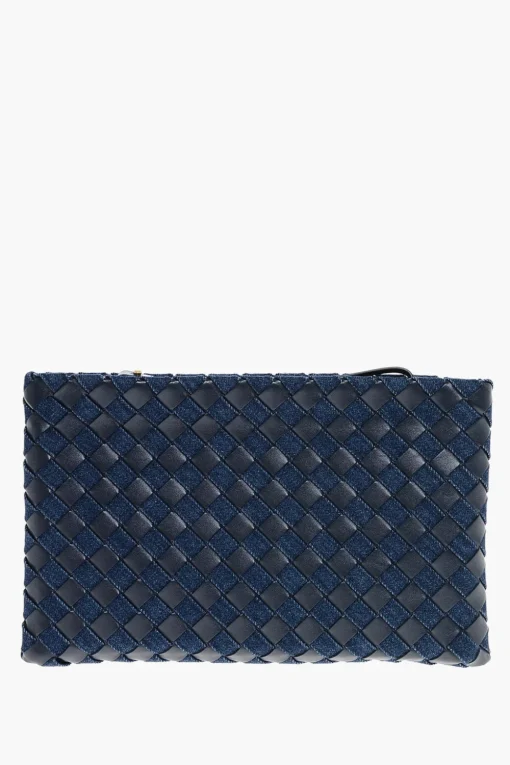 Pochette ABYSS in Pelle e Denim Intracciati>Bottega Veneta Hot