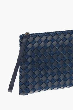 Pochette ABYSS in Pelle e Denim Intracciati></noscript>Bottega Veneta Hot