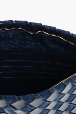 Pochette ABYSS in Pelle e Denim Intracciati></noscript>Bottega Veneta Hot
