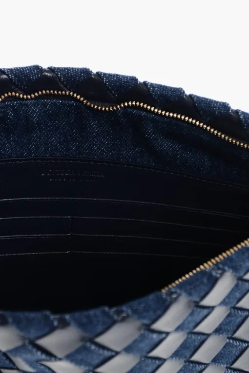 Pochette ABYSS in Pelle e Denim Intracciati>Bottega Veneta Hot