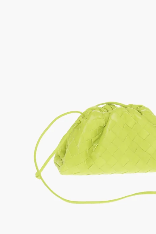 Clearance Pochette MINI POUCH in Pelle Intrecciata Donna Pochette E Buste