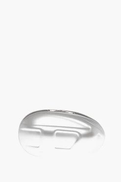 Discount Pochette Rigida 1-DR FOLD a Forma Ovale con Logo Oval D in Rilievo Donna Pochette E Buste