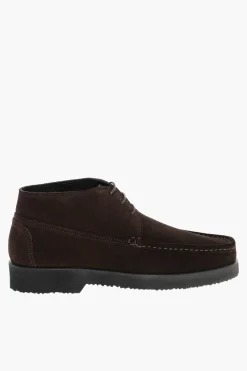Discount Polacchine In Suede Con Suola In Gomma Uomo Stringate