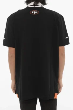 Polo a 3 Bottoni INFLUENCERin Cotone Piquet con Maxi Ricamo>Heron Preston Sale