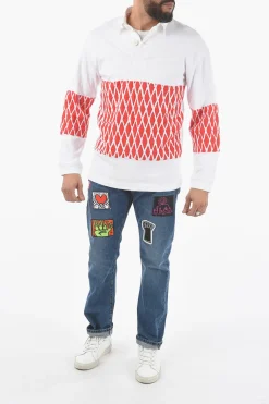 Clearance Polo a 2 Bottoni Rugby Trapuntata Uomo T-Shirt