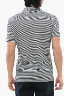 Best Polo A Maniche Corte Con Fantasia A righe Uomo T-Shirt