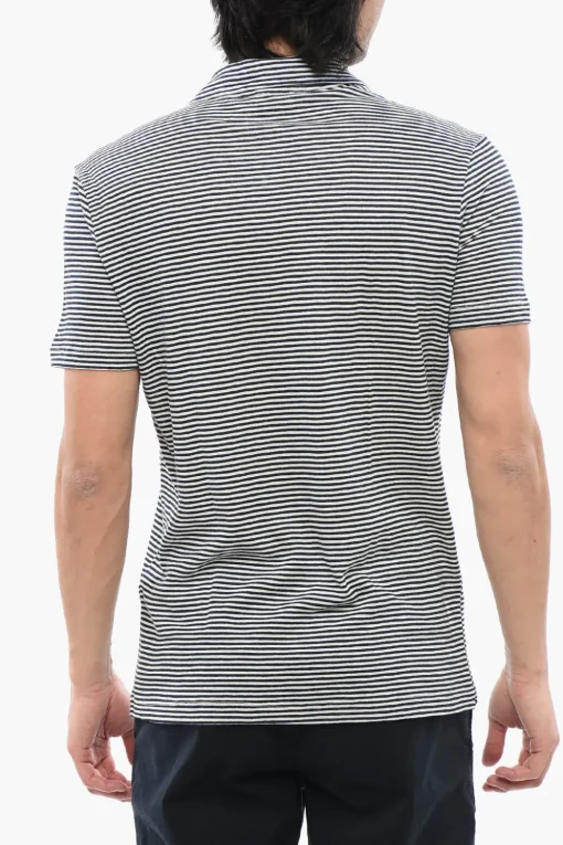 Best Polo A Maniche Corte Con Fantasia A righe Uomo T-Shirt