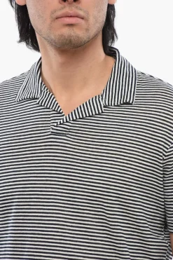 Best Polo A Maniche Corte Con Fantasia A righe Uomo T-Shirt