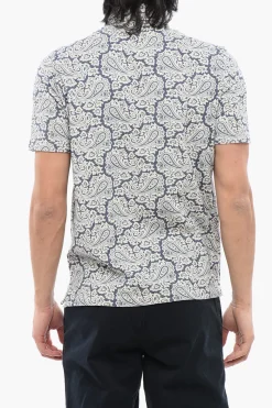 New Polo A Maniche Corte Con Motivo Paisley Uomo T-Shirt