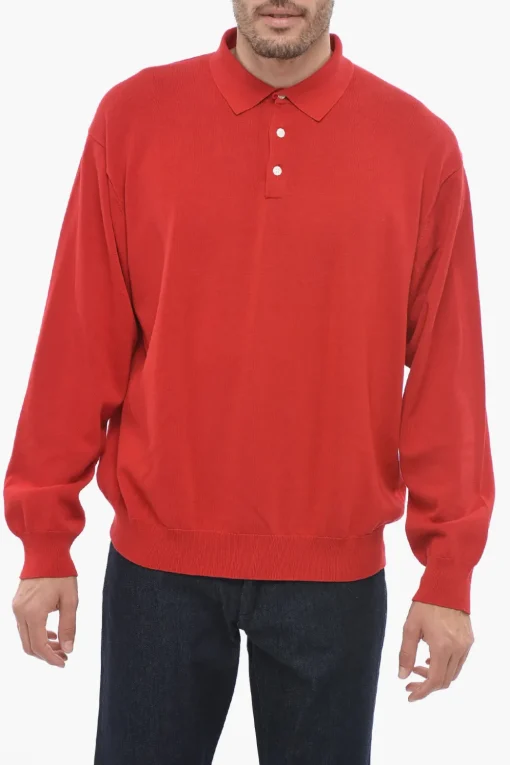 Polo a Maniche Lunghe con Fondo a Costine>J.Press Best