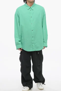 Outlet Polo a Maniche Lunghe in Tinta Unita Uomo T-Shirt