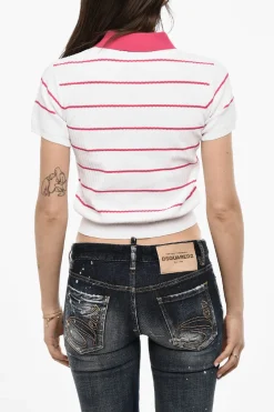 Polo a Righe Bicolore>Dsquared2 Discount