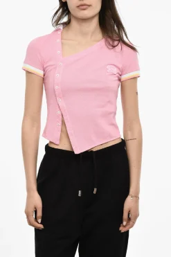 Best Polo Asimmetrica Crop Donna T-Shirts E Tops