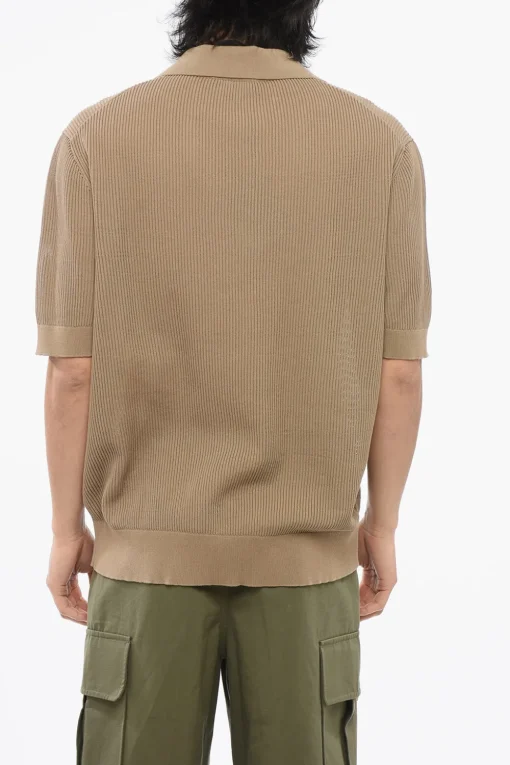 New Polo Buttonless in Maglia di Cotone Uomo T-Shirt