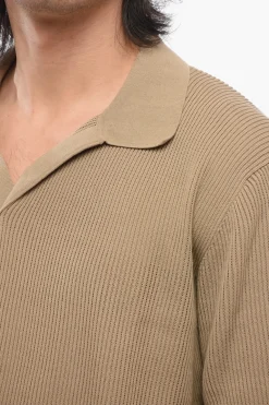 New Polo Buttonless in Maglia di Cotone Uomo T-Shirt