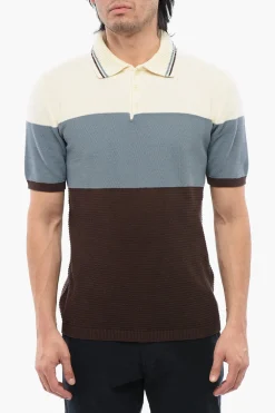 Discount Polo Color Block In Maglia di Cotone Uomo T-Shirt