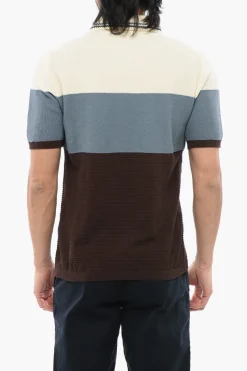 Discount Polo Color Block In Maglia di Cotone Uomo T-Shirt