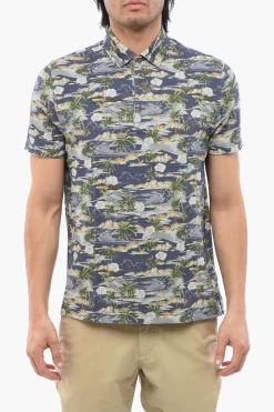 Sale Polo In Cotone Con Stampa Spiaggia Uomo T-Shirt
