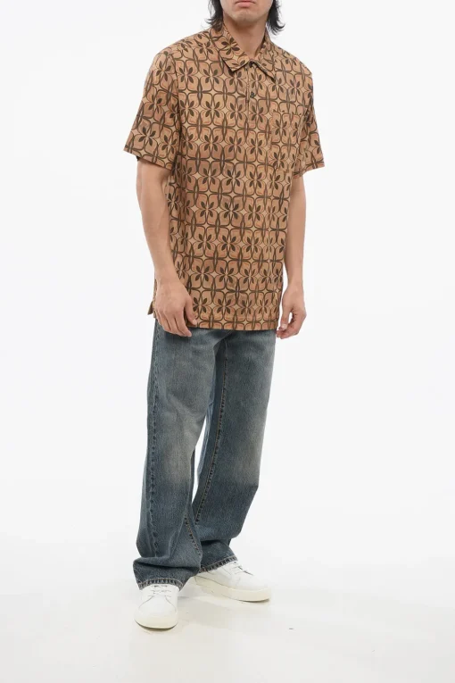 Discount Polo in Cotone HELDER Motivo Geometrico con Taschino Uomo T-Shirt
