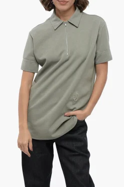 Polo in Misto Cotone con Half Zip>Jil Sander Best