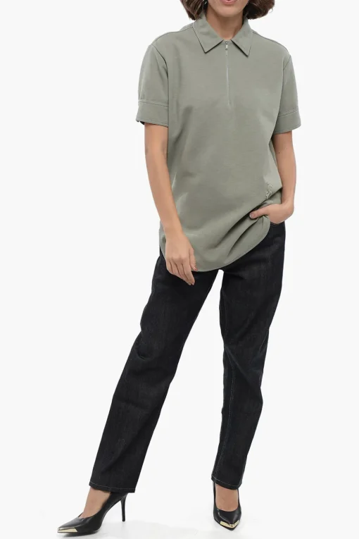 Polo in Misto Cotone con Half Zip>Jil Sander Best