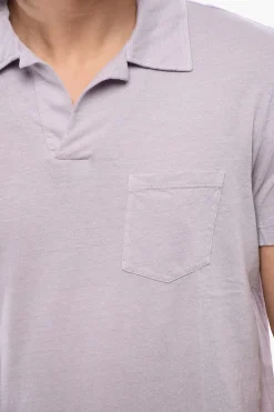 New Polo In Misto Lino Con Taschino Uomo T-Shirt