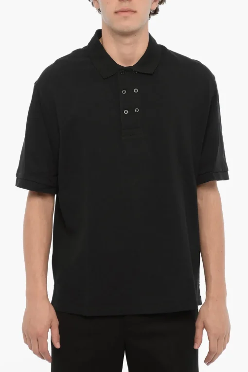 Fashion Polo Loose Fit in Cotone Piquet Uomo T-Shirt