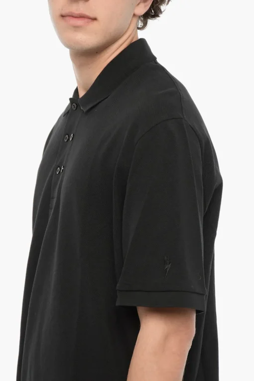 Fashion Polo Loose Fit in Cotone Piquet Uomo T-Shirt
