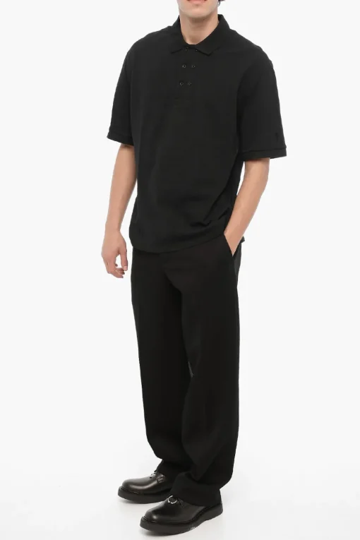 Fashion Polo Loose Fit in Cotone Piquet Uomo T-Shirt