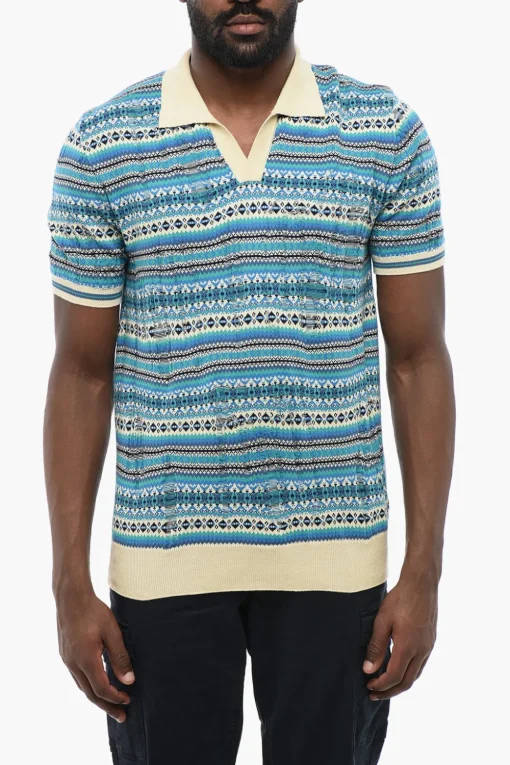 Polo Relaxed Fit con Motivo Geometrico>Altea Best