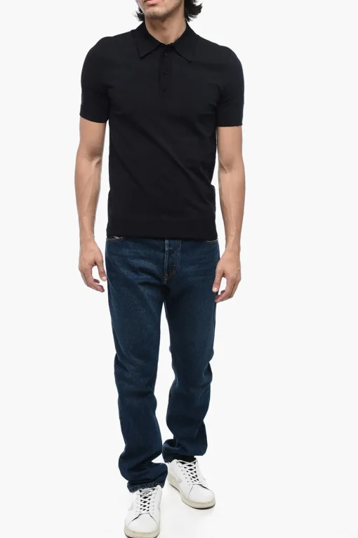 Outlet Polo Slim Fit in Tinta Unita Uomo T-Shirt