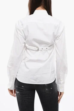 POPLIN CROSS COLLAR SHIRT WHITE WHITE>Off-White Discount
