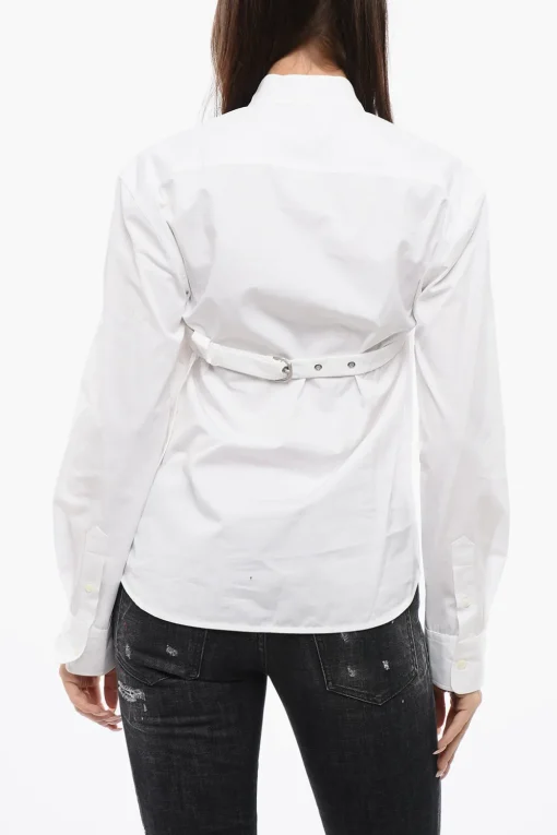 POPLIN CROSS COLLAR SHIRT WHITE WHITE>Off-White Discount