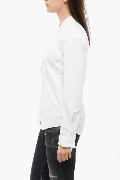 POPLIN CROSS COLLAR SHIRT WHITE WHITE>Off-White Discount