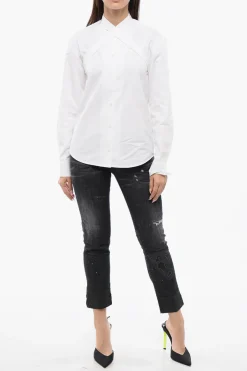 POPLIN CROSS COLLAR SHIRT WHITE WHITE></noscript>Off-White Discount