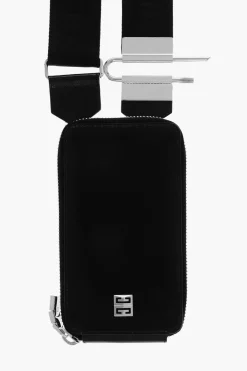 Sale Porta Cellulare a Tracolla in Pelle Spazzolata Uomo Borse A Spalla