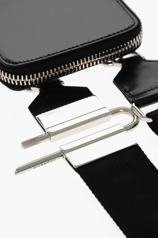 Sale Porta Cellulare a Tracolla in Pelle Spazzolata Uomo Borse A Spalla
