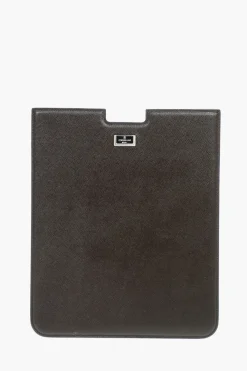 New Porta tablet in pelle con Logo Uomo Accessori Hi-Tech