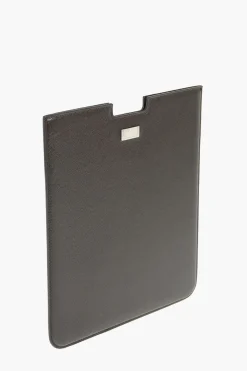 New Porta tablet in pelle con Logo Uomo Accessori Hi-Tech